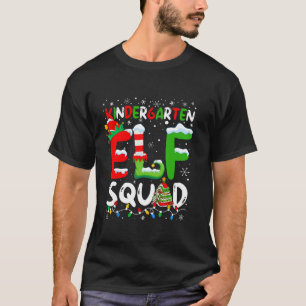 Kindergarten ELF Squad Funny Christmas ELF Student T-Shirt