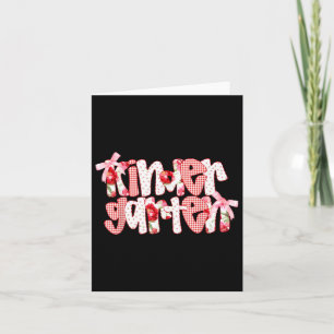 Kindergarten Floral Gingham Cute Back To School Gi Card