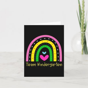 Kindergarten Fun Back To School Rainbow Team Kinde Card