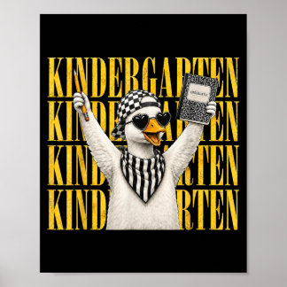 Kindergarten Fvibesl Funny Goose Back To School Poster