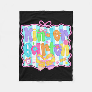 Kindergarten Girls Back To School Cute Coquette Pr Fleece Blanket