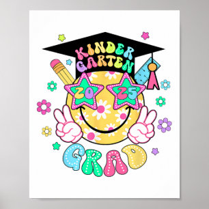 Kindergarten Grad Graduation Last Day School Smile Poster