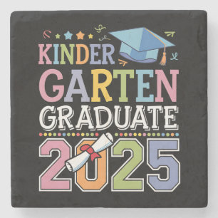 Kindergarten Graduate 2025 Graduation School Stone Coaster