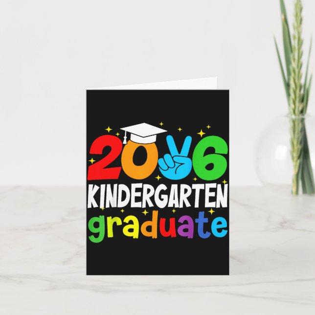 Kindergarten graduate 2026 grad funny school card (Front)