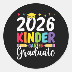 Kindergarten Graduate 2026 Preschool Graduation Ki Classic Round Sticker