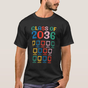 Kindergarten Graduate Checklist Class Of 2036 Grow T-Shirt