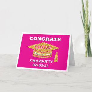 Kindergarten graduate Congrats Card