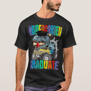 Kindergarten Graduate Monster Truck Dinosaur T-rex T-Shirt