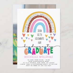 Kindergarten Graduate Photo  Invitation