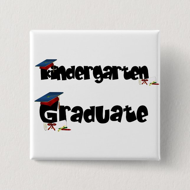 Kindergarten Graduate Tshirts and Gifts 15 Cm Square Badge (Front)