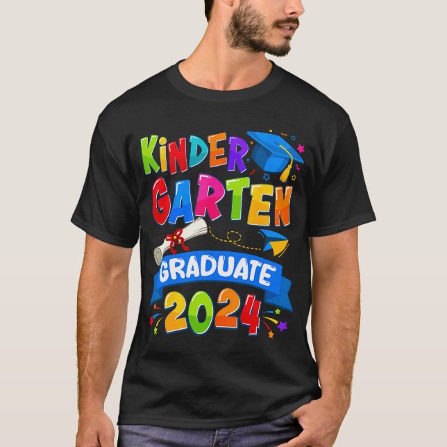 Kindergarten Graduation 2024 Graduate Kids Boys Gi T-Shirt (Front)