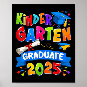 Kindergarten Graduation 2025 Graduate Kids Boys Gi Poster