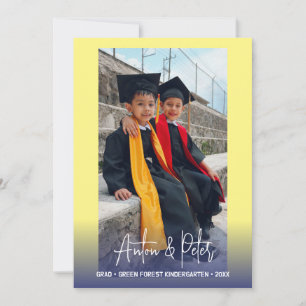 Kindergarten Graduation Announcement Photo Card
