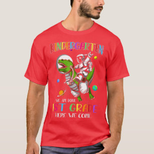 Kindergarten Graduation Astronaut Riding T-Rex Boy T-Shirt