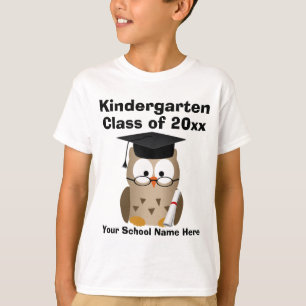 Kindergarten Graduation Custom Wise Owl Kids T-Shirt