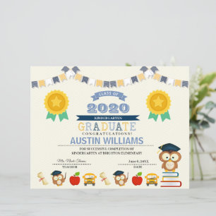 Kindergarten Graduation Diploma Certificate