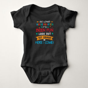 Kindergarten Graduation Hello 1st Grade Kids Gift Baby Bodysuit