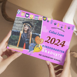 Kindergarten Graduation Invitation with Photo