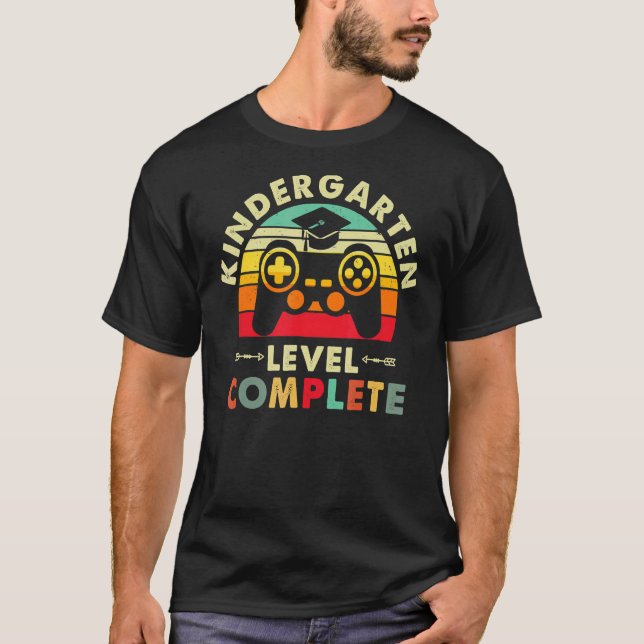 Kindergarten Graduation  Level Complete Video Game T-Shirt (Front)