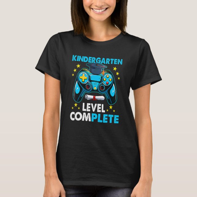 Kindergarten Graduation  Level Complete Video Game T-Shirt (Front)