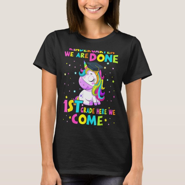 Kindergarten Graduation Magical Unicorn For Girls  T-Shirt (Front)