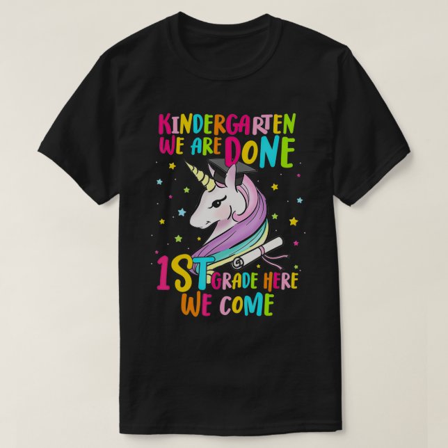 Kindergarten Graduation Magical Unicorn  T-Shirt (Design Front)