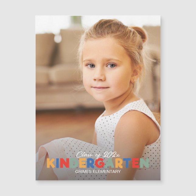 Kindergarten Graduation Magnet Announcement (Front)