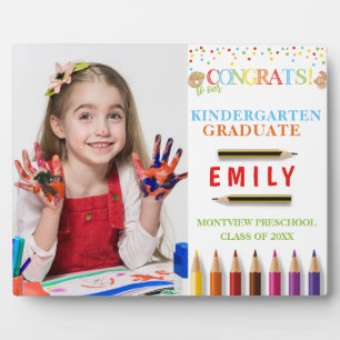 Kindergarten graduation photography keepsake plaque
