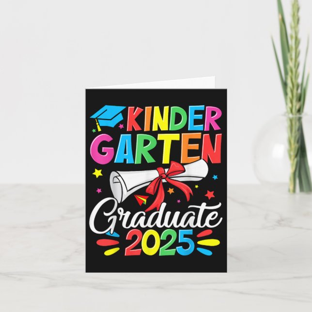 Kindergarten Graduation Shirt 2025 Kids Boys Girls Card (Front)