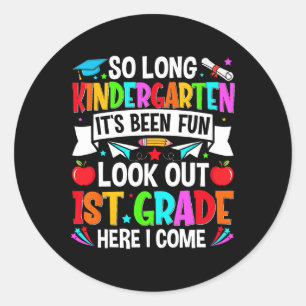 Kindergarten Graduation Shirt 2025 Kids Boys Girls Classic Round Sticker