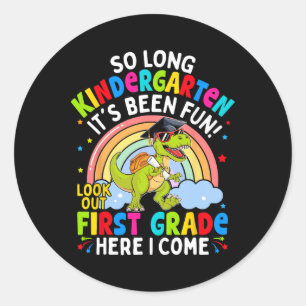 Kindergarten Graduation Shirt 2025 Kids Boys Girls Classic Round Sticker
