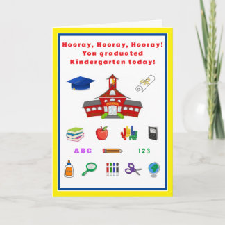 Kindergarten Graduation Stepping Up card with poem