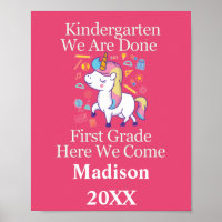 Kindergarten Graduation to First Grade Unicorn