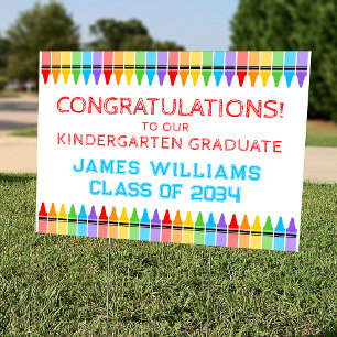 Kindergarten Graduation Yard Sign
