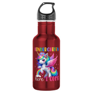 Kindergarten Here I Come Unicorn Back to School 532 Ml Water Bottle
