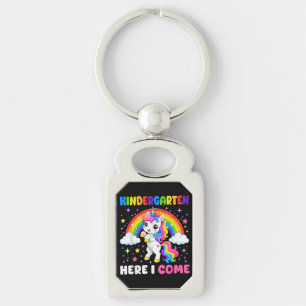  Kindergarten Here I Come Unicorn Back to School Key Ring