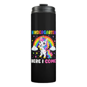 Kindergarten Here I Come Unicorn Back to School Thermal Tumbler