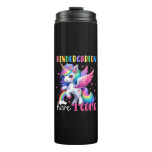 Kindergarten Here I Come Unicorn Back to School Thermal Tumbler