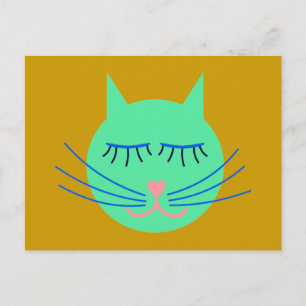 Kindergarten Katze cat Postcard