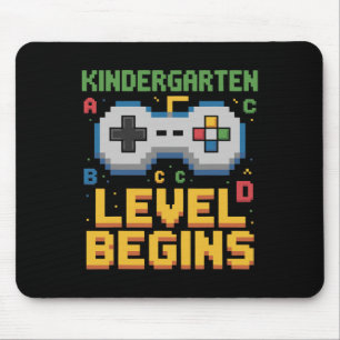 Kindergarten Level Begins Video Gamer Ck To School Mouse Pad
