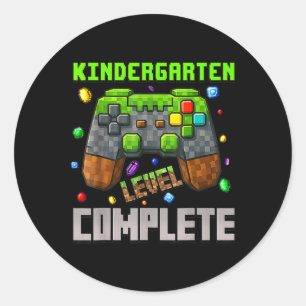 Kindergarten Level Complete First Day Of Kindergar Classic Round Sticker