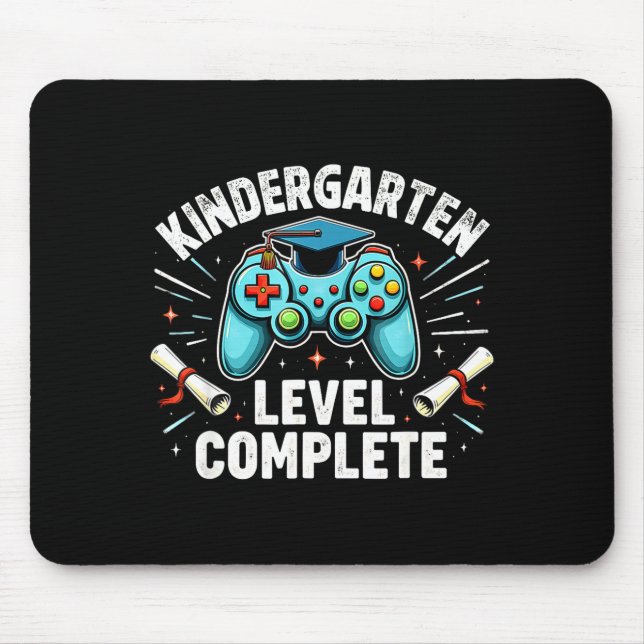 Kindergarten level complete funny graduation 2026 mouse pad (Front)