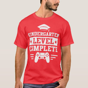 Kindergarten Level Complete Gamer Graduation Video T-Shirt