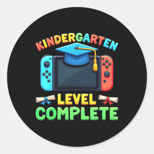 Kindergarten Level Complete Graduation Cl 2025 Boy Classic Round Sticker