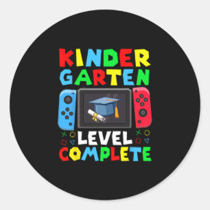 Kindergarten Level Complete Graduation Cl 2025 Gam Classic Round Sticker