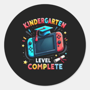 Kindergarten Level Complete Graduation Cl 2025 Gam Classic Round Sticker