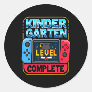Kindergarten Level Complete Graduation Cl Of 2025 Classic Round Sticker