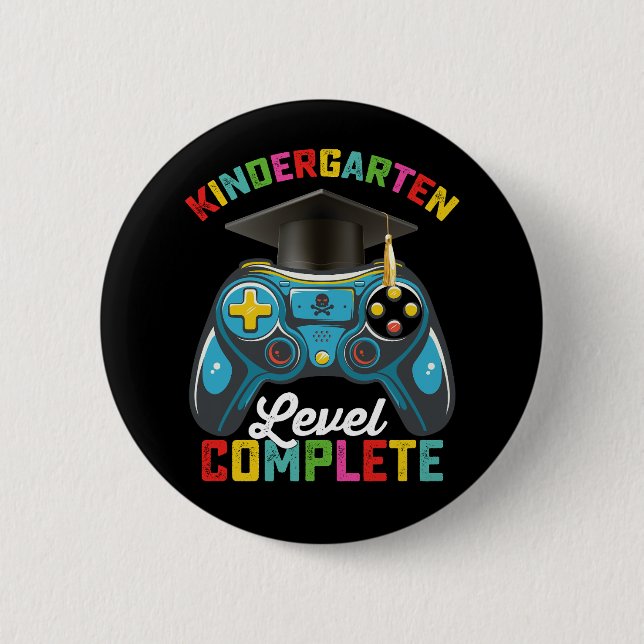 Kindergarten Level Complete Graduation Gaming 6 Cm Round Badge (Front)