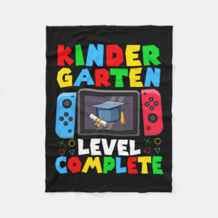 Kindergarten Level Complete Last Day Of School Gra Fleece Blanket