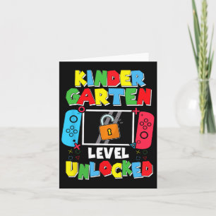 Kindergarten Level Unlocked Back To School First D Card